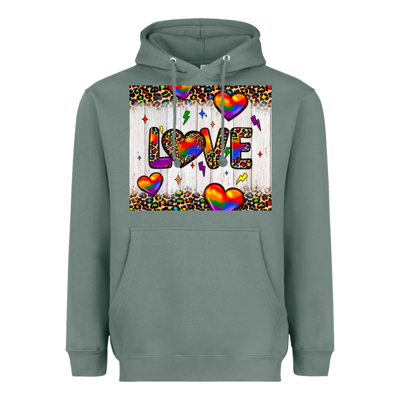 Love Hearts Pride Tumbler Heavyweight Hoodie by JahusDesignShop | Teevron