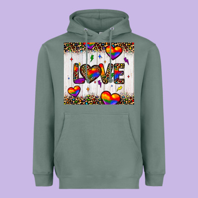 Love Hearts Pride Tumbler Heavyweight Hoodie Designed By Jahusdesignshop