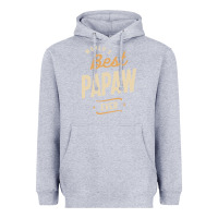 Heather Grey Mens Best Papaw Ever Funny Dad / Grandpa Heavyweight Hoodie - DesigneFamous