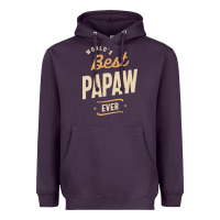 Plum Mens Best Papaw Ever Funny Dad / Grandpa Heavyweight Hoodie - DesigneFamous