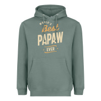 Sage Mens Best Papaw Ever Funny Dad / Grandpa Heavyweight Hoodie - DesigneFamous