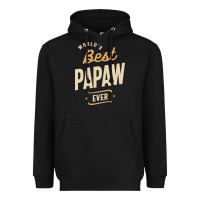 Black Mens Best Papaw Ever Funny Dad / Grandpa Heavyweight Hoodie - DesigneFamous