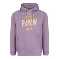Lavender Mens Best Papaw Ever Funny Dad / Grandpa Heavyweight Hoodie - DesigneFamous