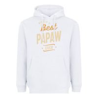 White Mens Best Papaw Ever Funny Dad / Grandpa Heavyweight Hoodie - DesigneFamous