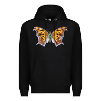 Black Question Mark Butterfly Premium Hoodie - LillyAllenDesigns