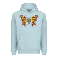 Blue Mist Question Mark Butterfly Premium Hoodie - LillyAllenDesigns