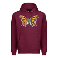 Burgundy Question Mark Butterfly Premium Hoodie - LillyAllenDesigns