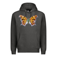 Charcoal Heather Question Mark Butterfly Premium Hoodie - LillyAllenDesigns