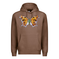Chestnut Question Mark Butterfly Premium Hoodie - LillyAllenDesigns