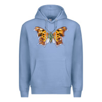 Colony Blue Question Mark Butterfly Premium Hoodie - LillyAllenDesigns