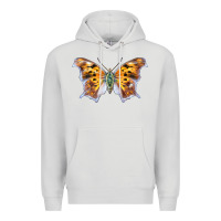 Dove Grey Question Mark Butterfly Premium Hoodie - LillyAllenDesigns