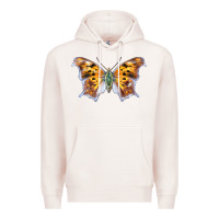 Pale Pink Question Mark Butterfly Premium Hoodie - LillyAllenDesigns