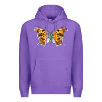 Purple Question Mark Butterfly Premium Hoodie - LillyAllenDesigns