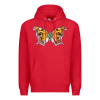 Red Question Mark Butterfly Premium Hoodie - LillyAllenDesigns