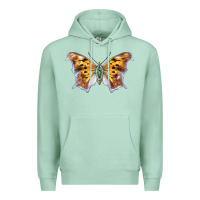 Seafoam Question Mark Butterfly Premium Hoodie - LillyAllenDesigns