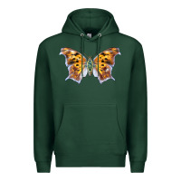 Sports Green Question Mark Butterfly Premium Hoodie - LillyAllenDesigns