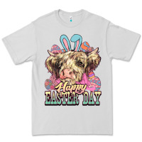 Dove Grey Happy Easter Day cow Premium Tee - HowdyJamesFarm