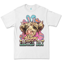 White Happy Easter Day cow Premium Tee - HowdyJamesFarm