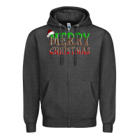 Charcoal Heather merry christmas Zipper Hoodie - AdoDesignShop