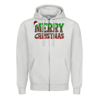 Dove Grey merry christmas Zipper Hoodie - AdoDesignShop
