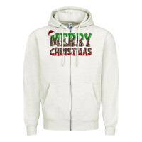 Oatmeal Heather merry christmas Zipper Hoodie - AdoDesignShop