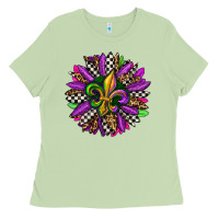 Matcha mardi gras sunflower Ladies Tee - OliviaCreatesArt