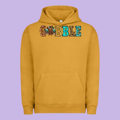 Gobble Thanksgiving Turkey Urban Hoodie Designed By Ranaportraitstore