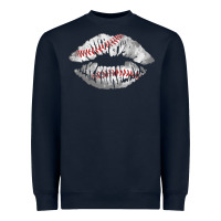 Navy baseball lips Heavyweight Sweatshirt - AdoDesignShop