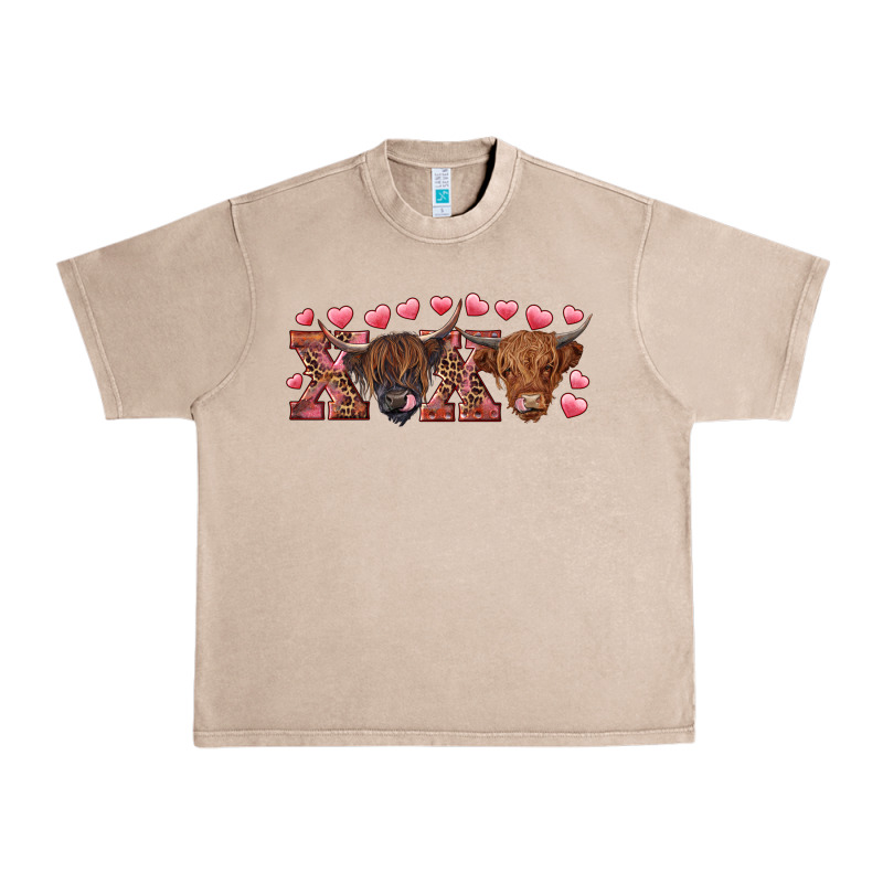 Xoxo Highland Cows Urban Heavy Tee by RanaPortraitStore | Teevron