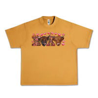 Peanut Butter Xoxo highland cows Urban Heavy Tee - RanaPortraitStore