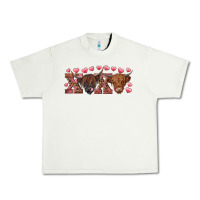 Pistachio Xoxo highland cows Urban Heavy Tee - RanaPortraitStore