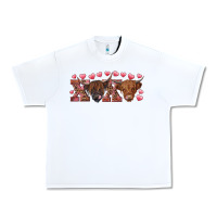 White Xoxo highland cows Urban Heavy Tee - RanaPortraitStore