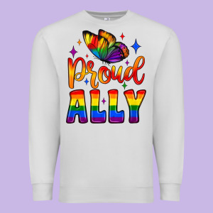 Proud Ally Premium Sweatshirt Designed By Jahusdesignshop