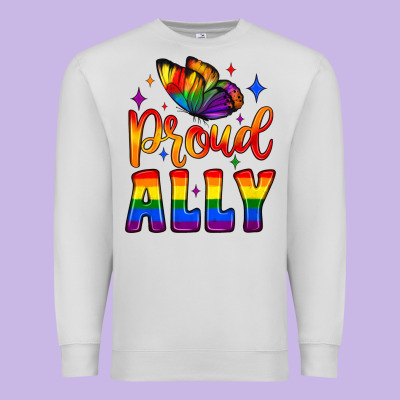 Proud Ally Premium Sweatshirt Designed By Jahusdesignshop