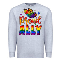 Heather Grey proud ally Premium Sweatshirt - JahusDesignShop