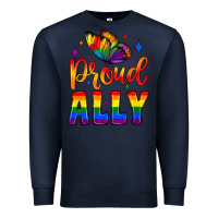 Navy proud ally Premium Sweatshirt - JahusDesignShop
