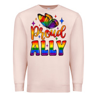 Pale Pink proud ally Premium Sweatshirt - JahusDesignShop