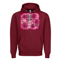 Burgundy in october we wear pink Zipper Hoodie - AdoDesignShop