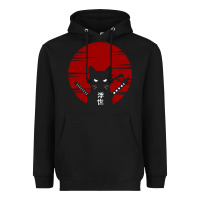 Ninja Cat Japanese Heavyweight Hoodie | Teevron