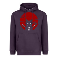 Plum ninja cat japanese Heavyweight Hoodie - DesigneFamous
