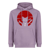 Lavender ninja cat japanese Heavyweight Hoodie - DesigneFamous