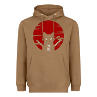 Toasted Coconut ninja cat japanese Heavyweight Hoodie - DesigneFamous
