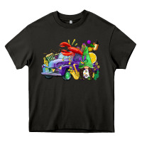Asphalt mardi gras gnome on the truck Heavy Core Tee - CowGirlArtShop