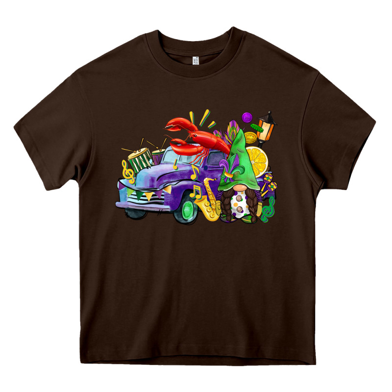 Mardi Gras Gnome On The Truck Heavy Core Tee by CowGirlArtShop | Teevron
