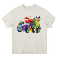 Cream mardi gras gnome on the truck Heavy Core Tee - CowGirlArtShop