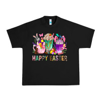 Black Happy Easter Coffee Cups With Bunny Urban Heavy Tee - BundleAndBundleShop