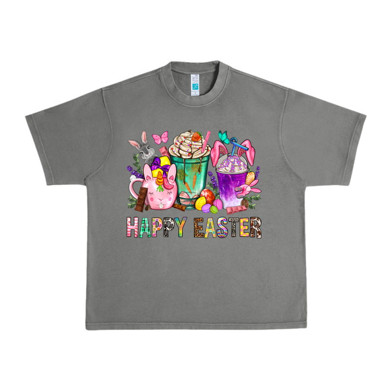 Happy Easter Coffee Cups With Bunny Urban Heavy Tee by BundleAndBundleShop | Teevron