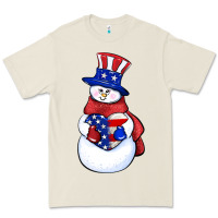 Bone Patriotic snowman 4th of july Premium Tee - HowdyJamesFarm