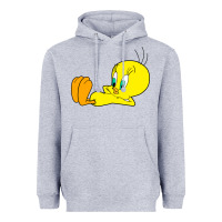 Heather Grey tweety bird Heavyweight Hoodie - DesigneFamous