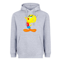 Heather Grey tweety bird Heavyweight Hoodie - DesigneFamous